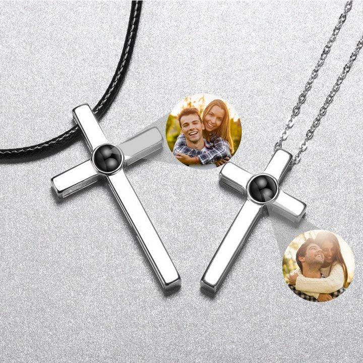 Colar Crucifixo Eterno - Foto Personalizável